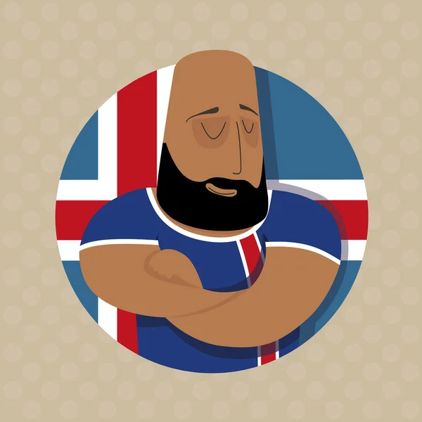 冰岛的足球运动员 — 图库矢量图片