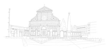 Basilica santa maria novella, florence, İtalya