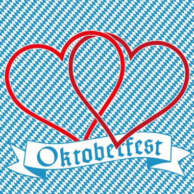Oktoberfest Bavyera mavi arka plan