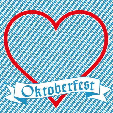 Oktoberfest Bavyera mavi arka plan