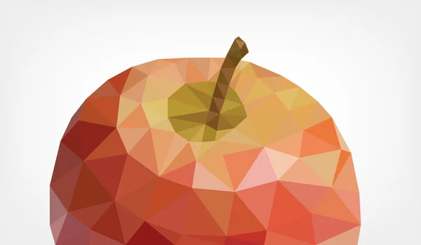 Faible poly pomme — Image vectorielle