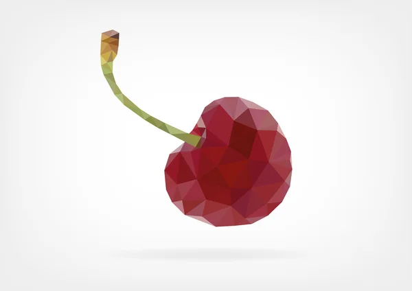 Bayas de cereza roja polivinosas bajas — Vector de stock