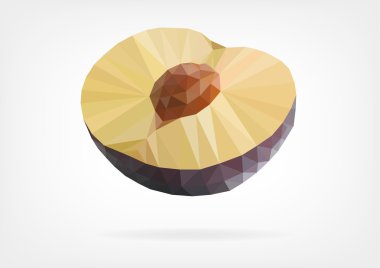 Düşük Poli mavi Erik