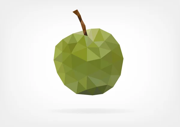 Prune Greengage verte basse poly — Image vectorielle