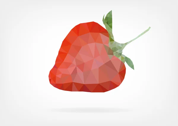 Faible poly fraise — Image vectorielle