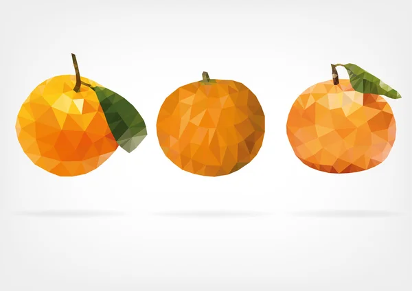 Faible Poly Mandarin Orange — Image vectorielle