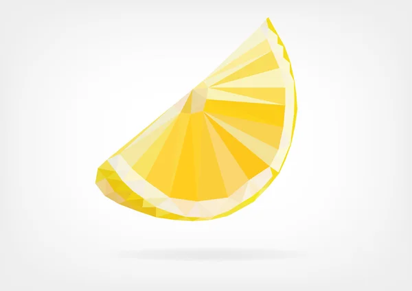 Low Poly Lemon — Stock Vector