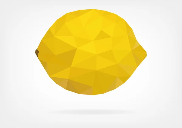 Low Poly Lemon — Stock Vector