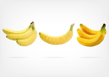 Low Poly Banana clipart