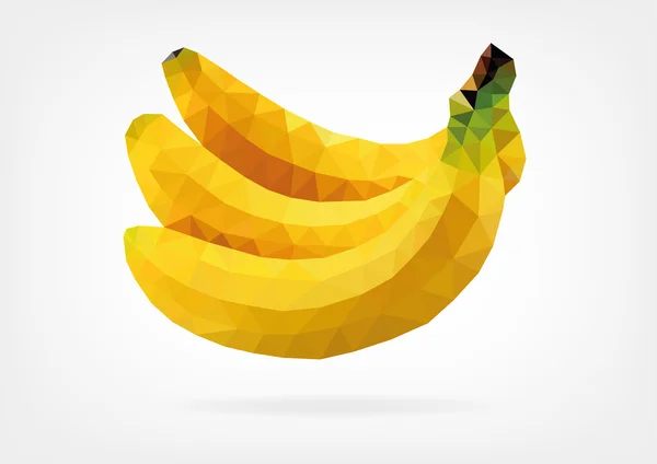 Baixo Poly Banana —  Vetores de Stock