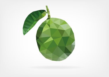 Düşük Poli yeşil kireç