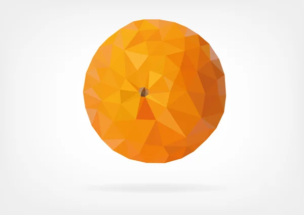 Låga Poly Orange — Stock vektor