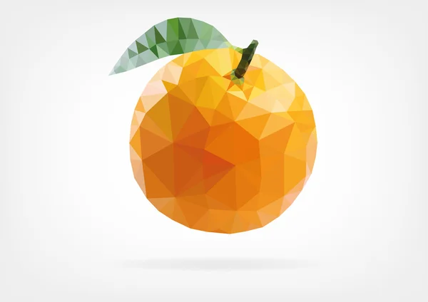 低ポリ オレンジ — ストックベクタ