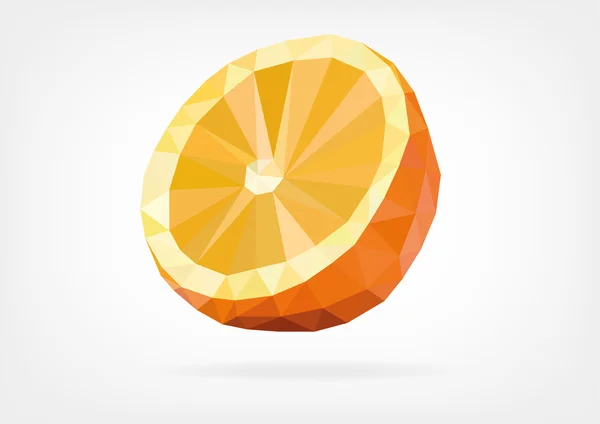 低ポリ オレンジ — ストックベクタ