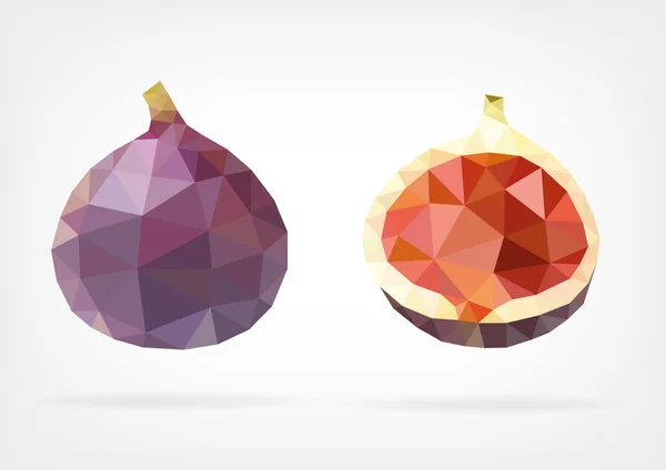 Faible Poly Fig — Image vectorielle