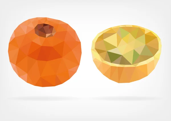 Faible Poly Lulo ou fruits Naranjilla — Image vectorielle