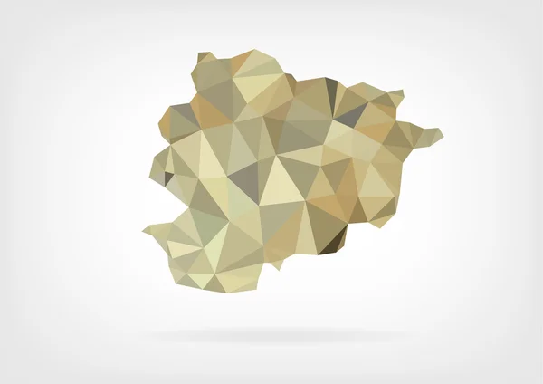 Low Poly Map of Andorra — Stock Vector