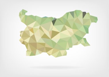 Bulgaristan Haritası düşük Poli