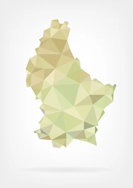 Low Poly Map of Luxembourg — Stock Vector