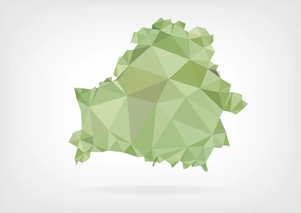 Low Poly map of Belarus — Stock Vector