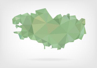 Fransız bölgesi Bretagne düşük Poli Haritası