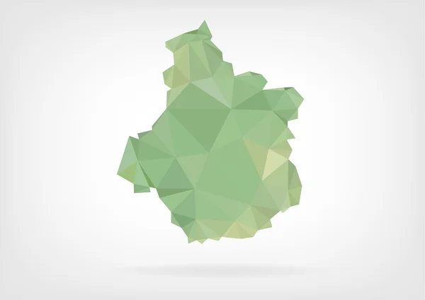 Low Poly map of french region Centre — Stock Vector