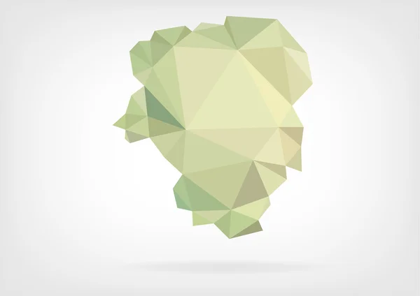 Low Poly mapa francouzského regionu Limousin — Stockový vektor