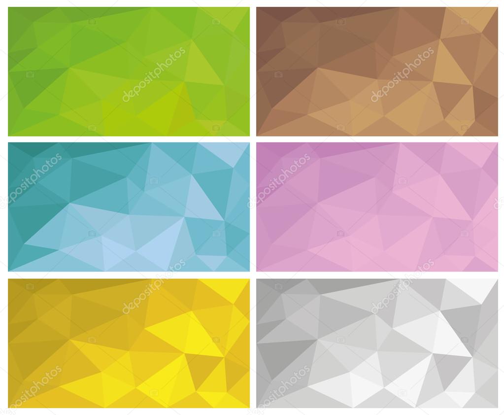 Abstract geometric low poly backgrounds