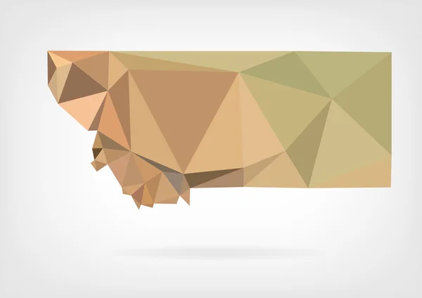 Carte basse poly de l'état de Montana — Image vectorielle