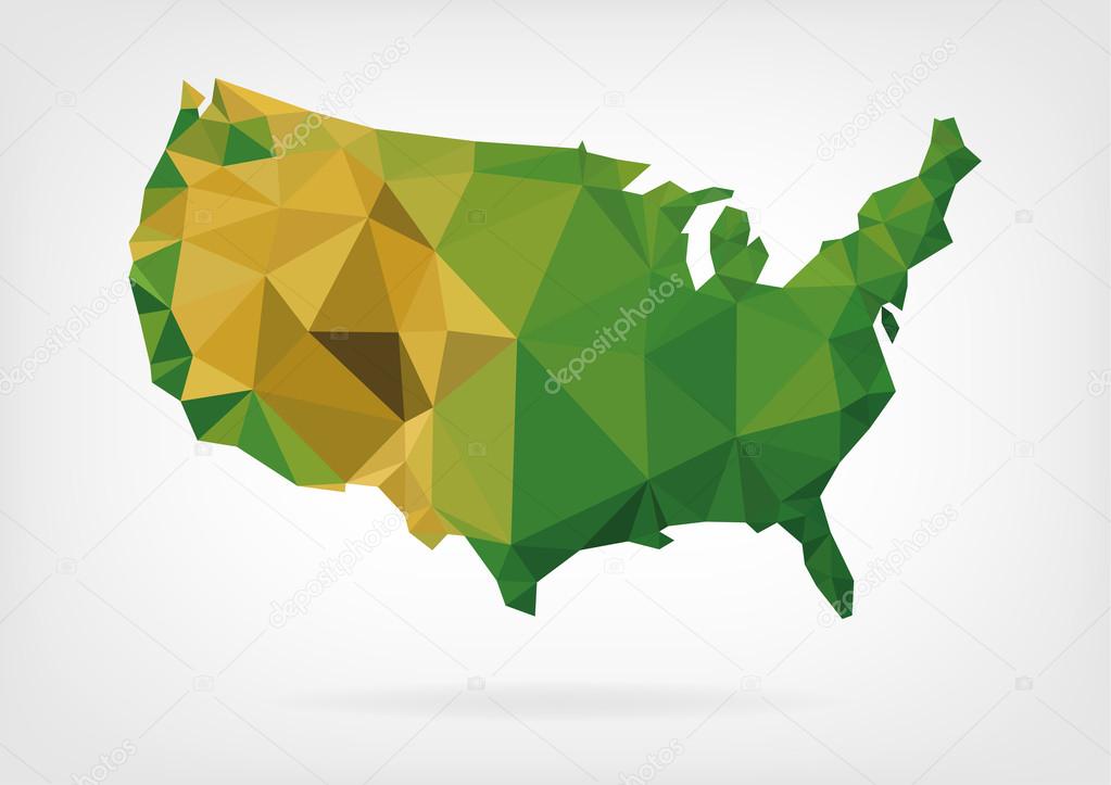 Low Poly map of USA