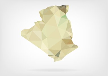 Low Poly map of Algeria