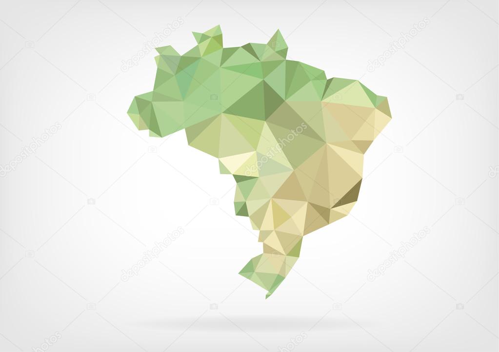 Low Poly map of Brazil