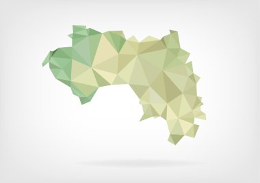 Düşük Poli Gine Haritası