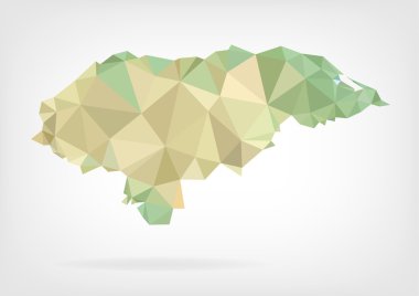 Düşük Poli harita Honduras