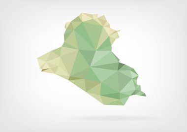 Irak Haritası düşük Poli
