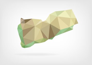 Yemen düşük Poli Haritası