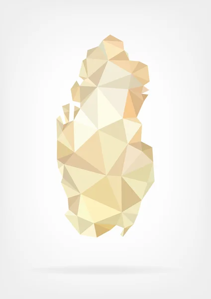 Low Poly map of Yemen — Stock Vector