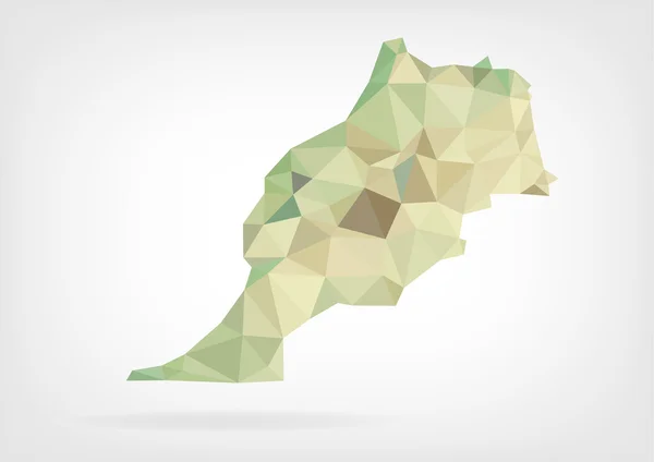 Low Poly mapa de Marruecos — Archivo Imágenes Vectoriales