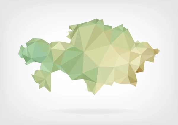 低聚匹配的哈萨克斯坦电子地图 — 图库矢量图片