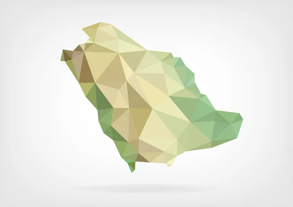 Low Poly mapa Arabii Saudyjskiej — Wektor stockowy