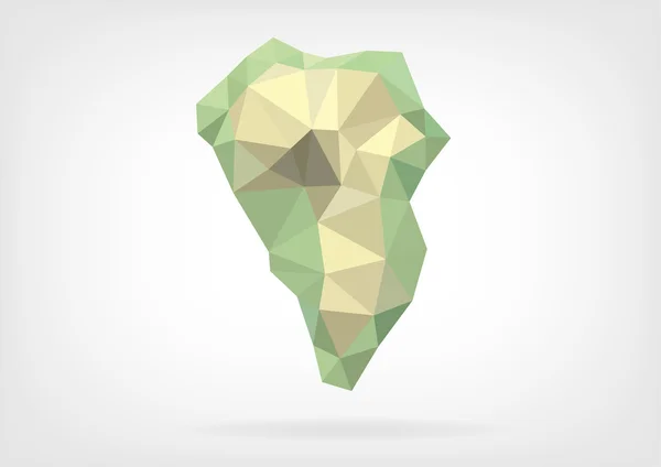 Low Poly mapa de La Palma Island — Vector de stock