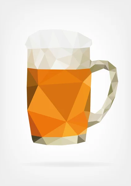 Baja copa de cerveza polivinílica — Vector de stock