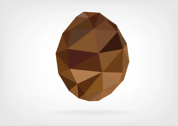 Faible poly noix de coco — Image vectorielle