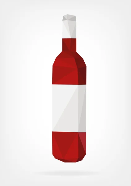 Frascos de vinho de baixa Poly — Vetor de Stock