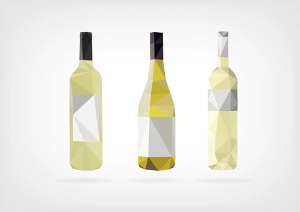 Botellas de vino polivinílico bajo — Archivo Imágenes Vectoriales