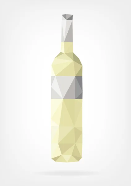 Low Poly Wine Bottles — Stock Vector