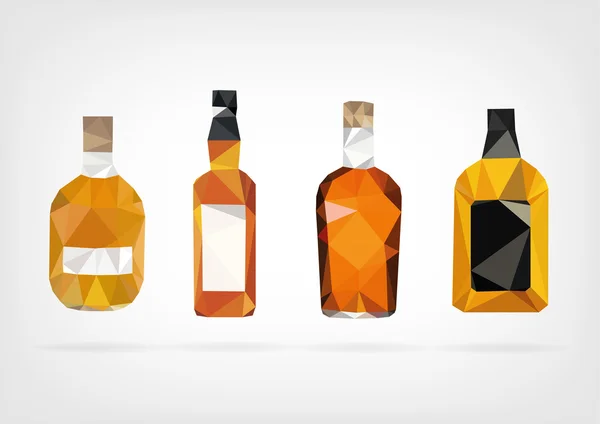 Bottiglia di liquore poli basso — Vettoriale Stock
