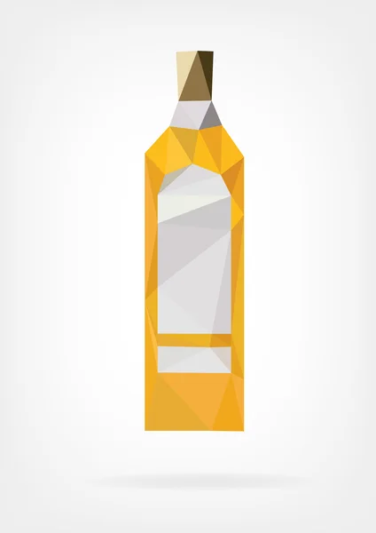 Low Poly Liquor Bottle — Stock Vector