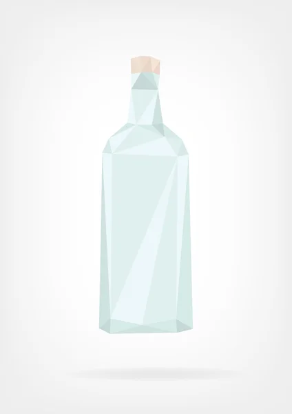 Low Poly Liquor Bottle — 스톡 벡터