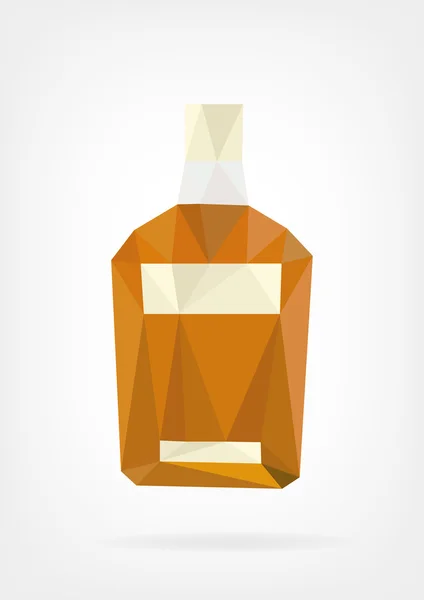 Botella de licor polivinílico bajo — Vector de stock